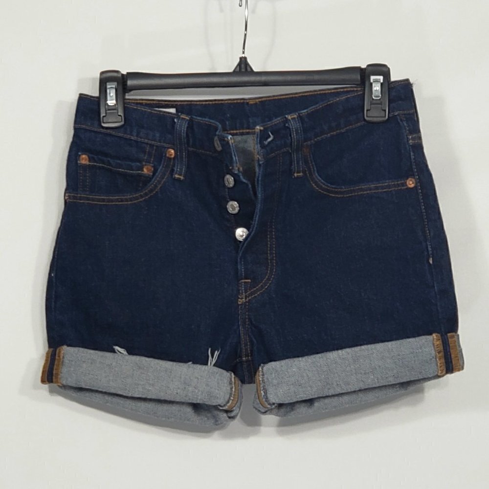 Levis 501 Button Fly Denim Cutoff Shorts Women's Size 26"